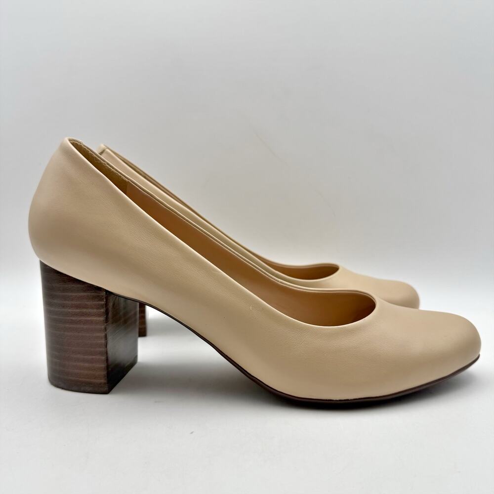 Marc Joseph New York Womens Midtown Pumps Size 12 Nude Tan Leather EUC